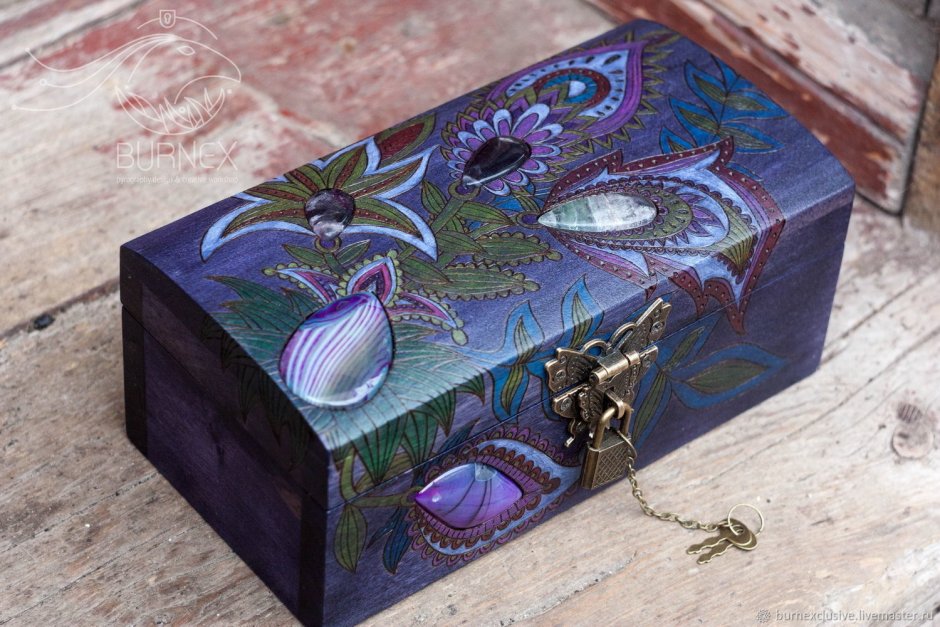 Шкатулка для украшений декупаж