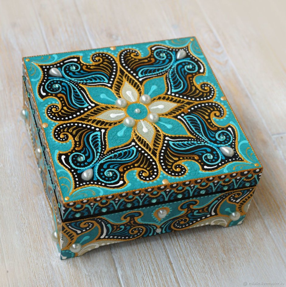 Декупаж шкатулки в розовом цвете