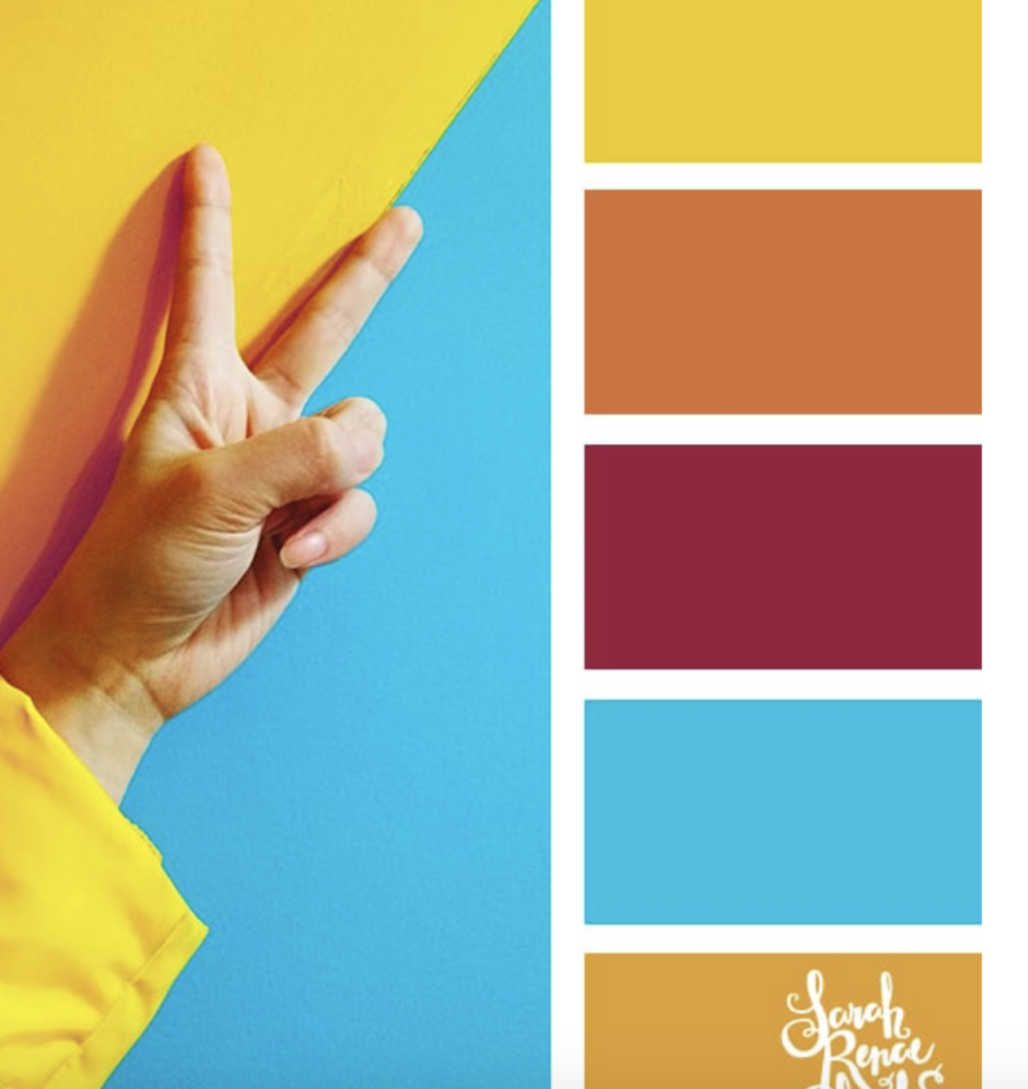 Сочетания цветов якрих