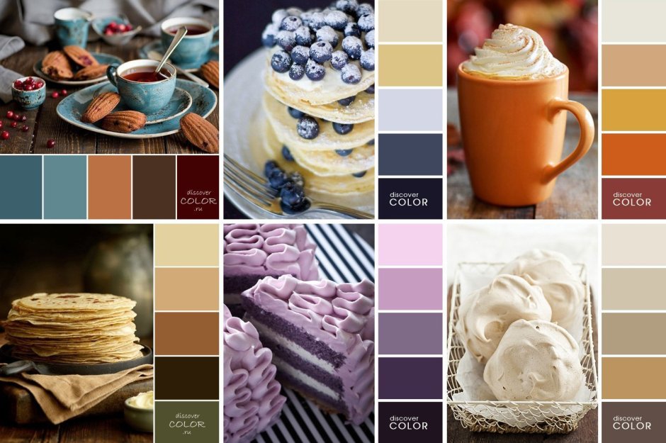 Сочетание цветов для кондитерской