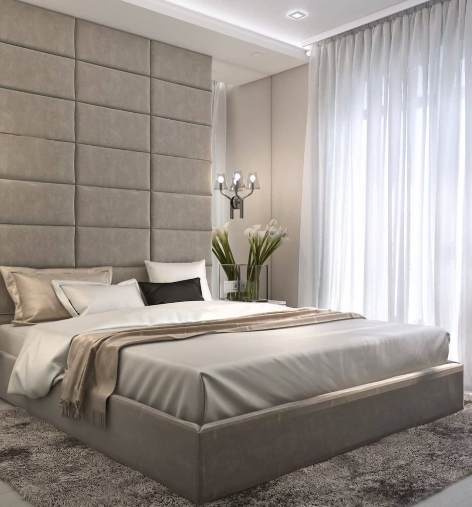 Мягкая стеновая панель для спальни