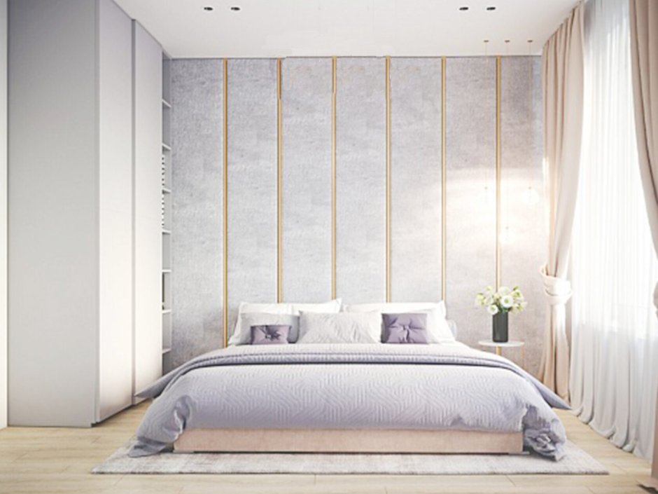 Мягкие настенные панели в спальню