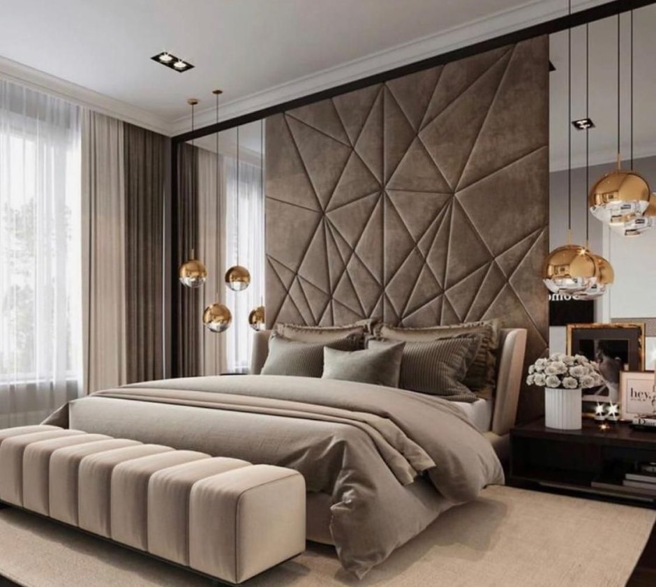 Мягкая стеновая панель для спальни