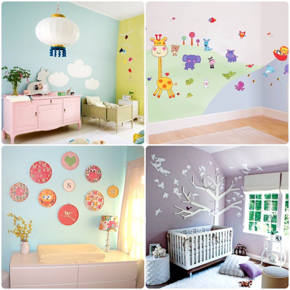 Покраска стен в детской комнате