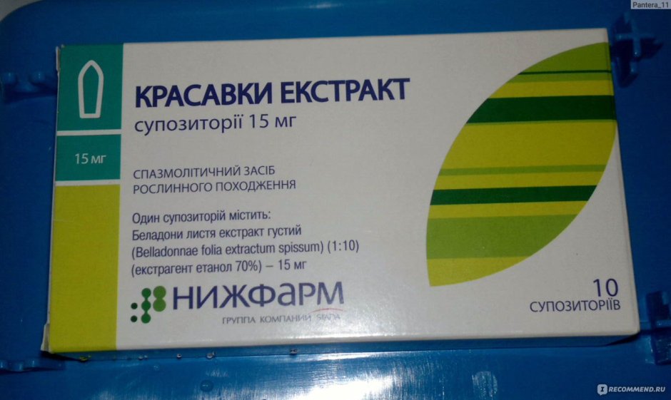 Свечи ректальные с красавкой