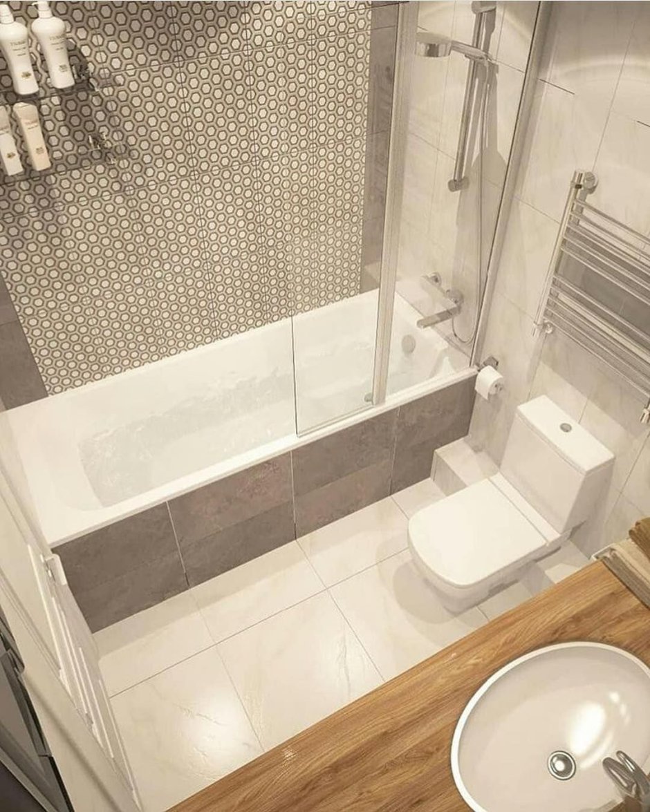 Бюджетный вариант ванной комнаты