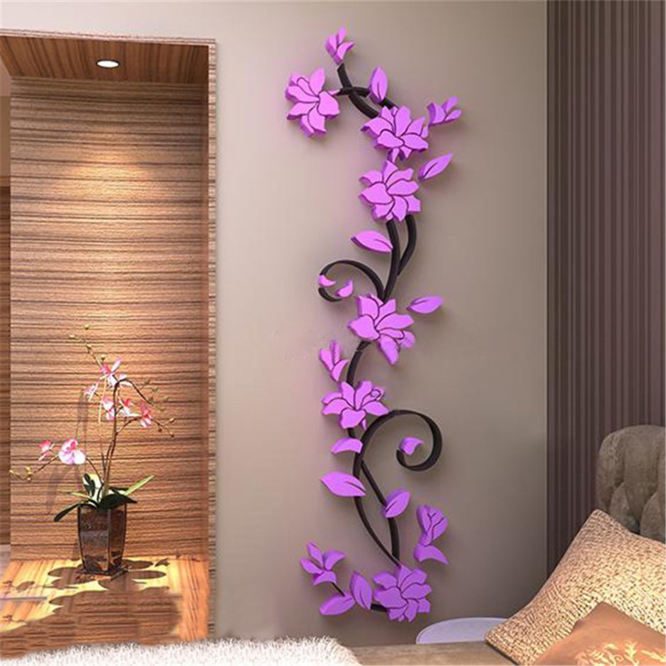 Вертикальный декор на стену