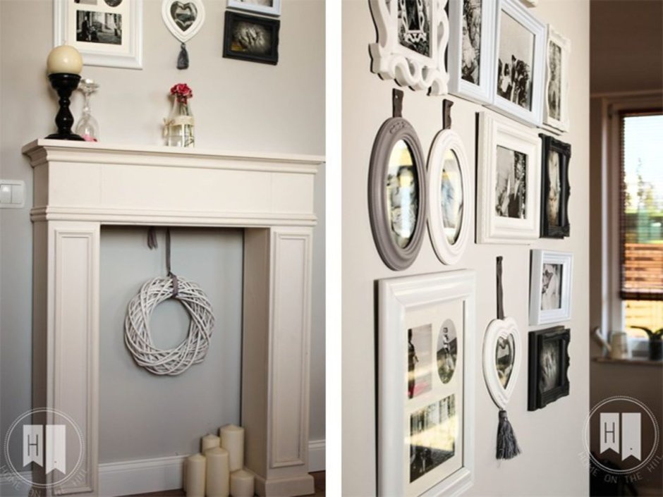 Красивое украшение стены над дверью