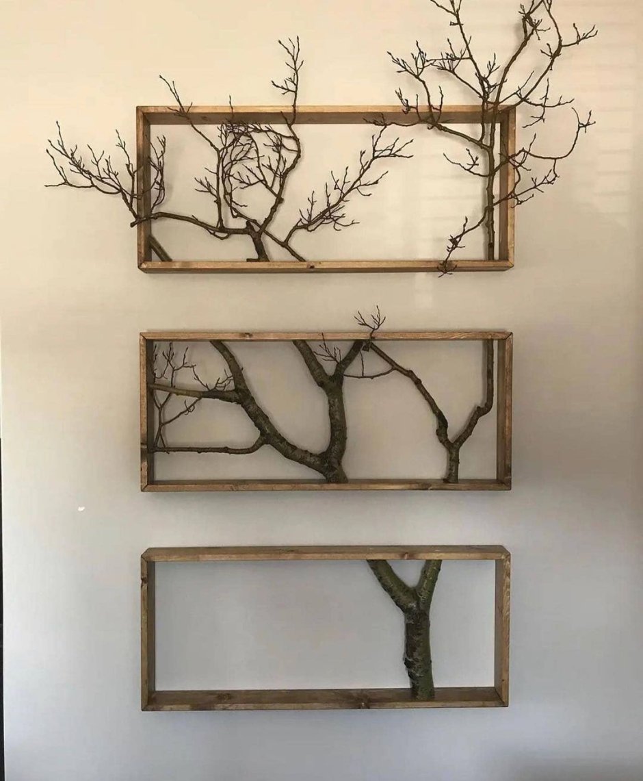 Панно из веток деревьев