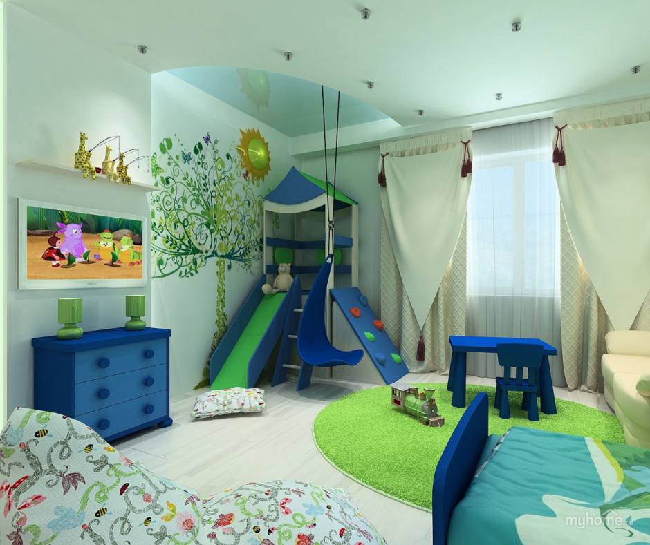 Современная отделка детской комнаты