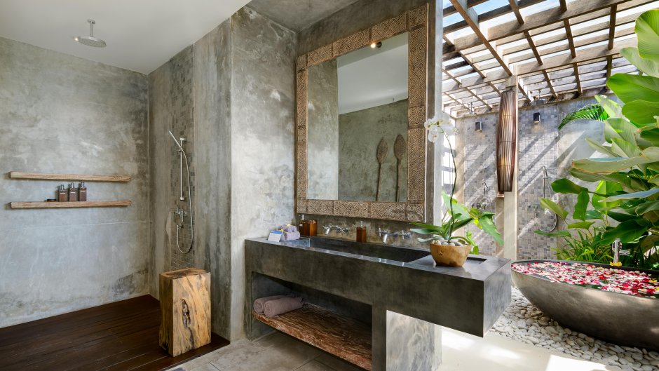 Вилла на Бали интерьеры ванной