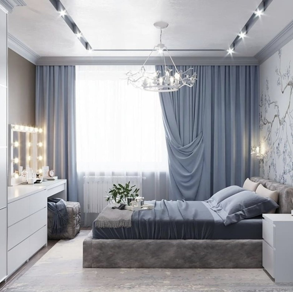 Спальня в минималистическом стиле 12 кв.м