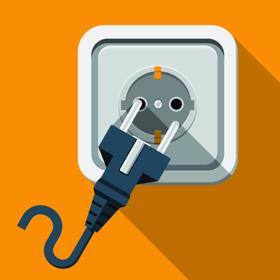 Пиктограмма вилка розетка