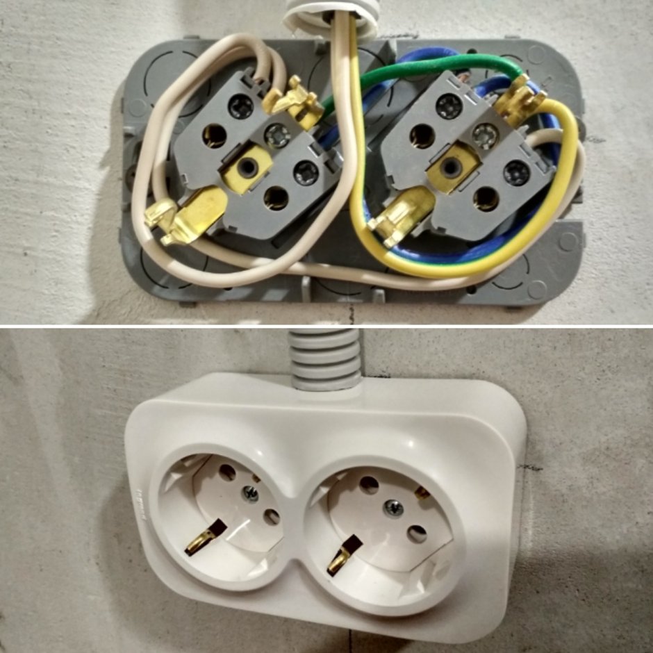 Розетки Легран накладные двойные без заземления подключения