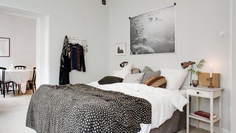 Спальня в стиле скандинавский минимализм