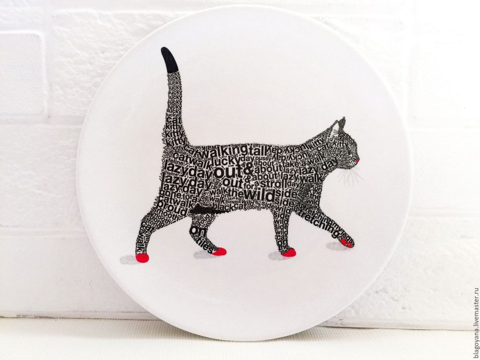 Тарелка котик