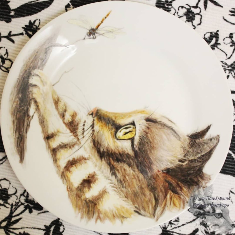 Тарелка кошка