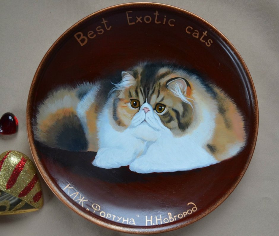 Керамические тарелки с котами
