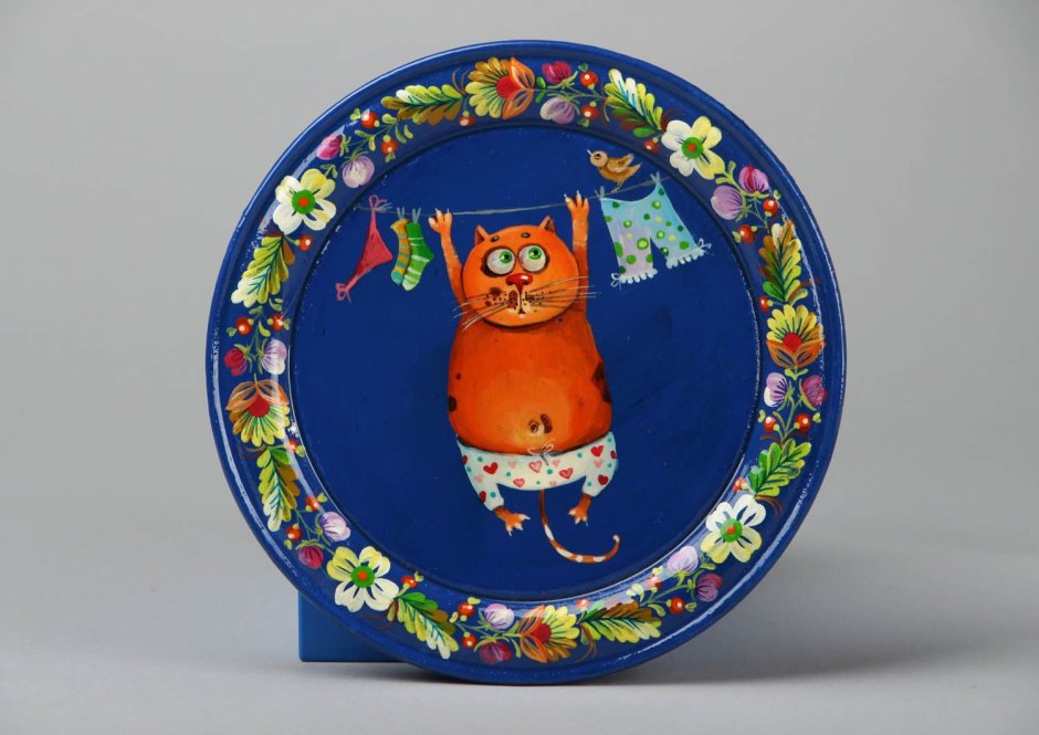 Сграффито керамика кот