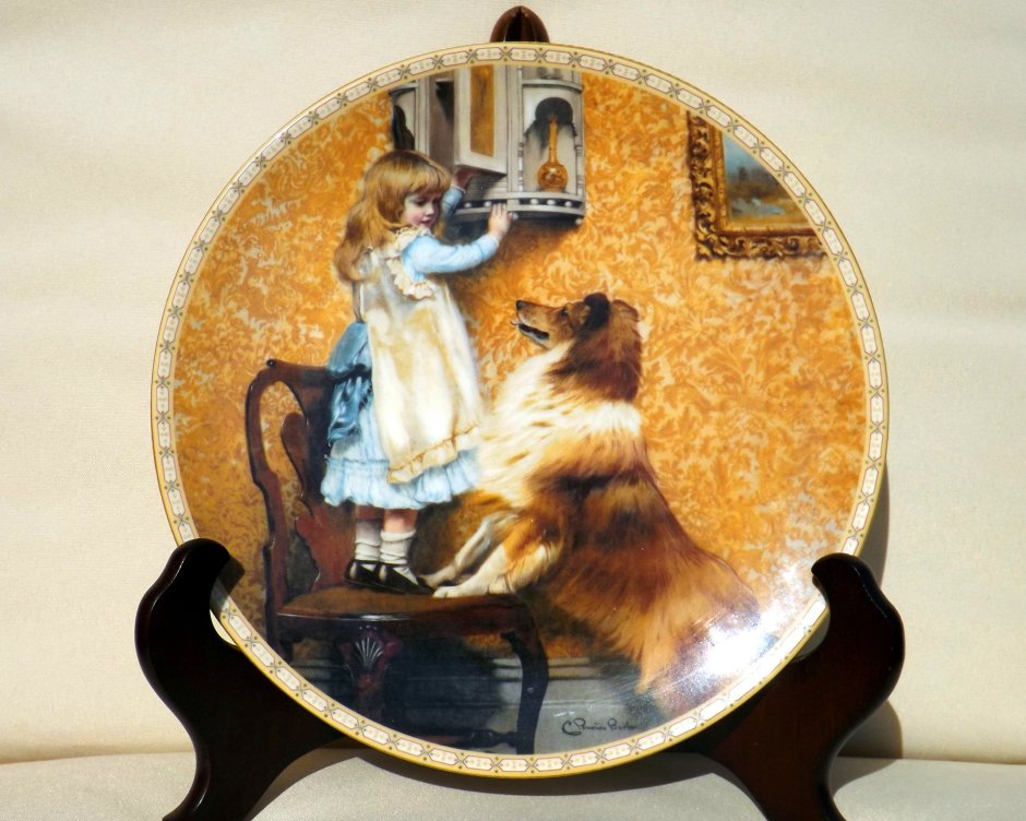 Керамическая тарелка с котом