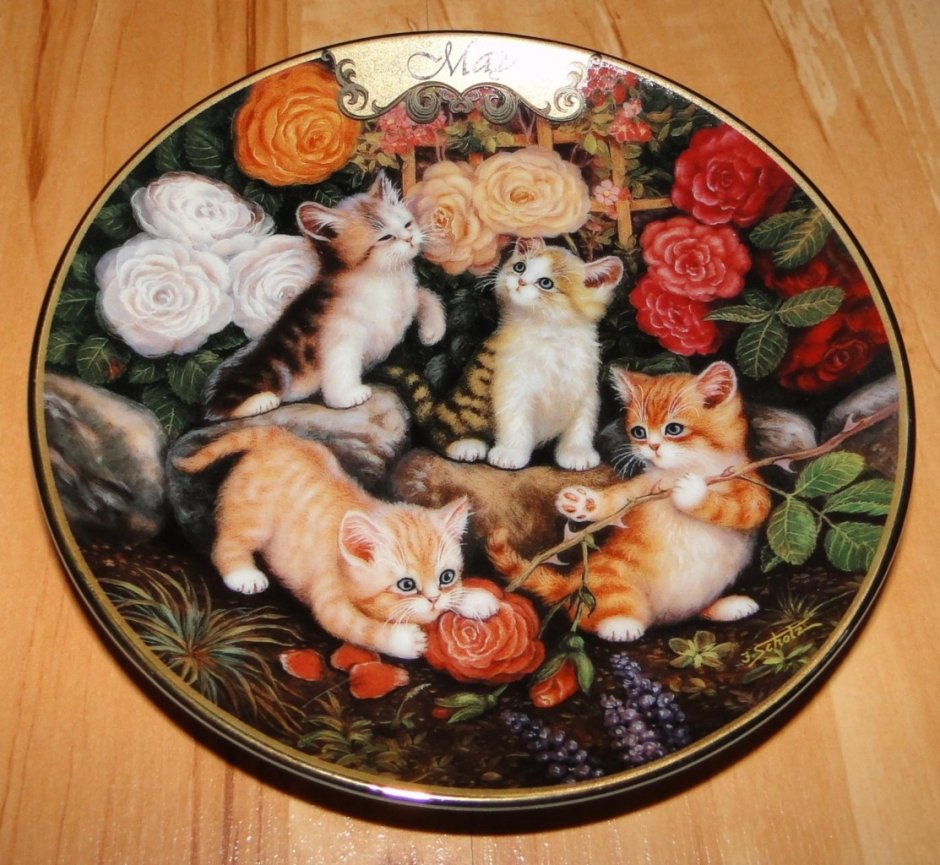 Посуда тарелки с котиками