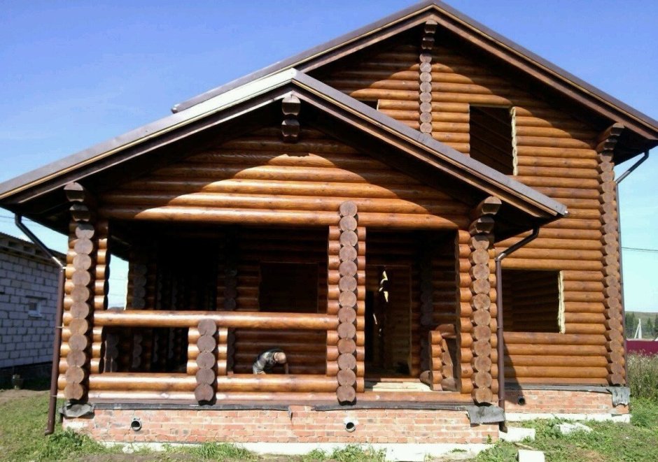 Цвета домов из оцилиндрованного бревна