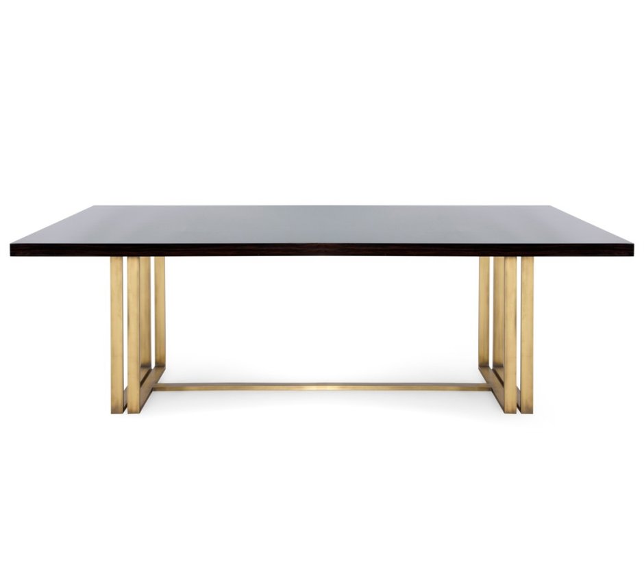 Обеденный стол с латунными ножками