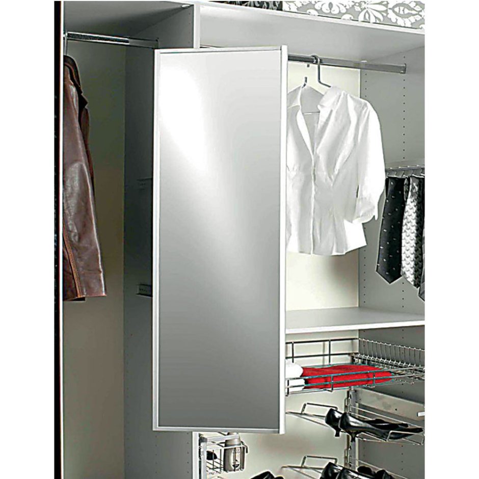 Поворотно-выдвижное зеркало с полкой 960х545 мм aspevp10