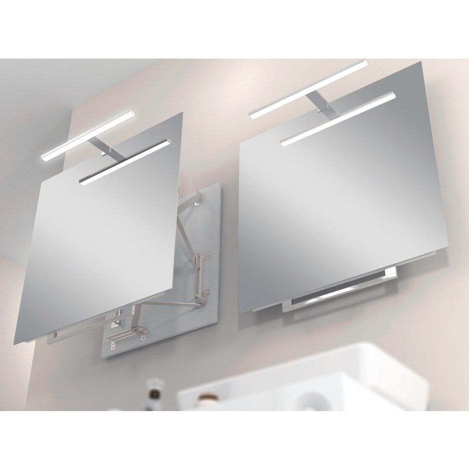 Premium зеркало выдвижное с полкой 160*456*1020 мм (левое крепление)