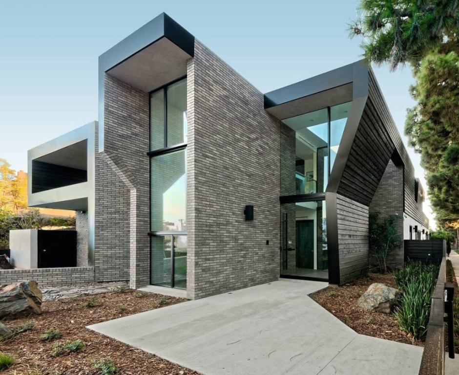 Фасад коттеджа в современном стиле