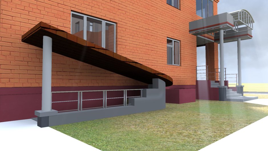 Входная группа цокольного этажа