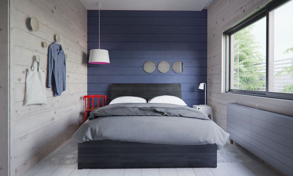 Комната серая вагонка