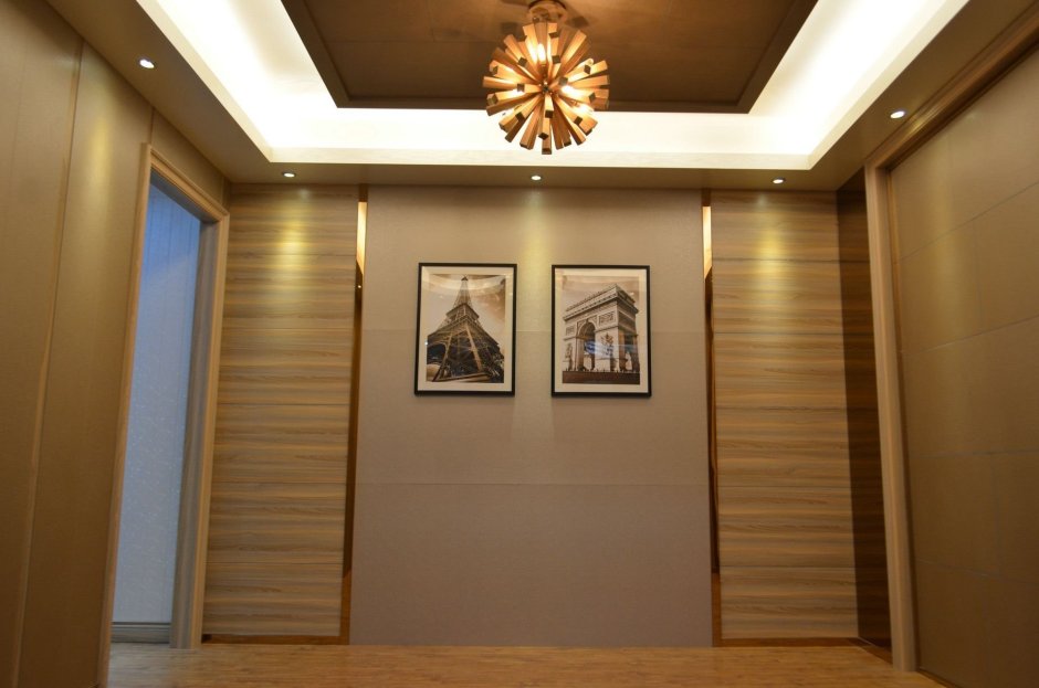 Пластик в коридоре на стенах