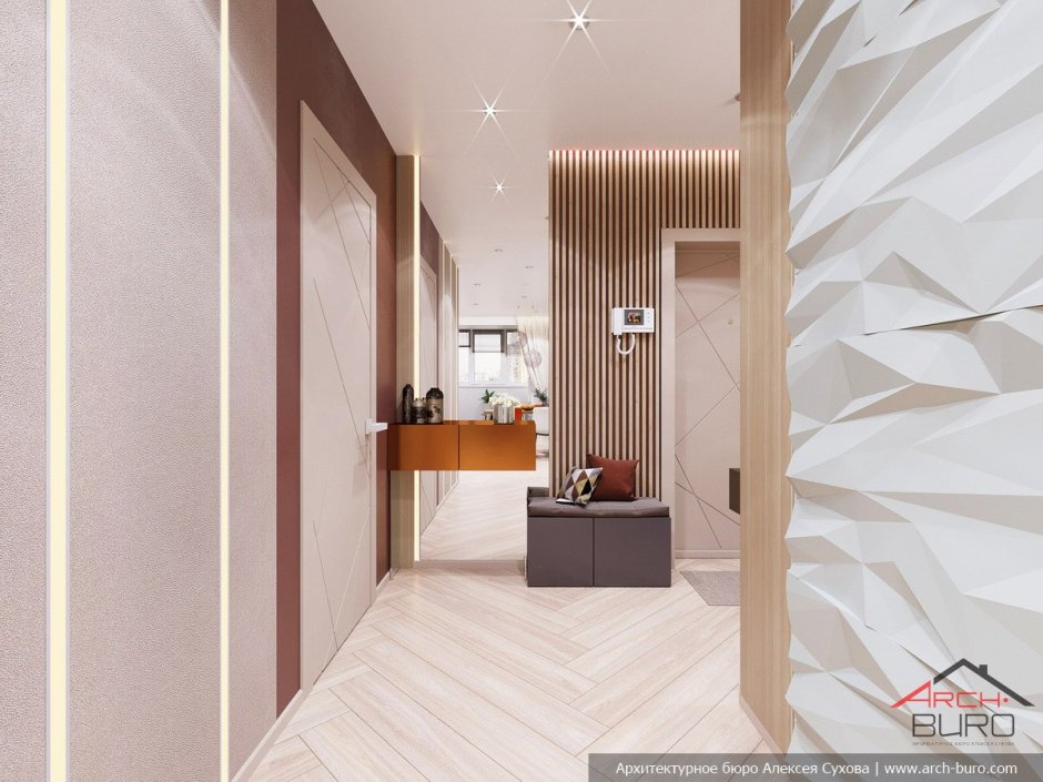 Стеновые панели в интерьере прихожей