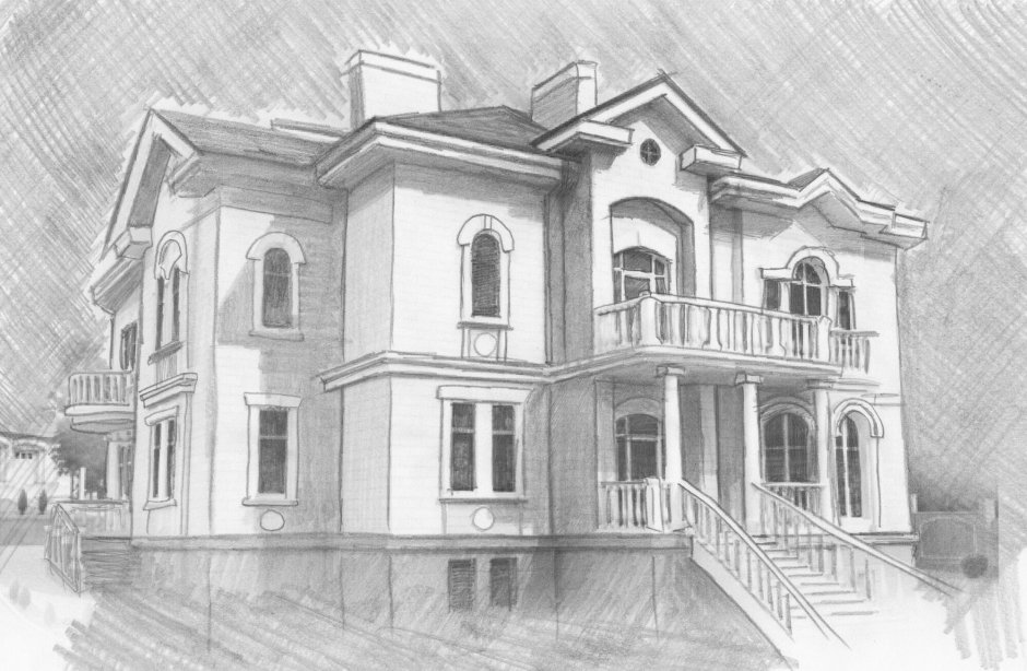 Особняк карандашом