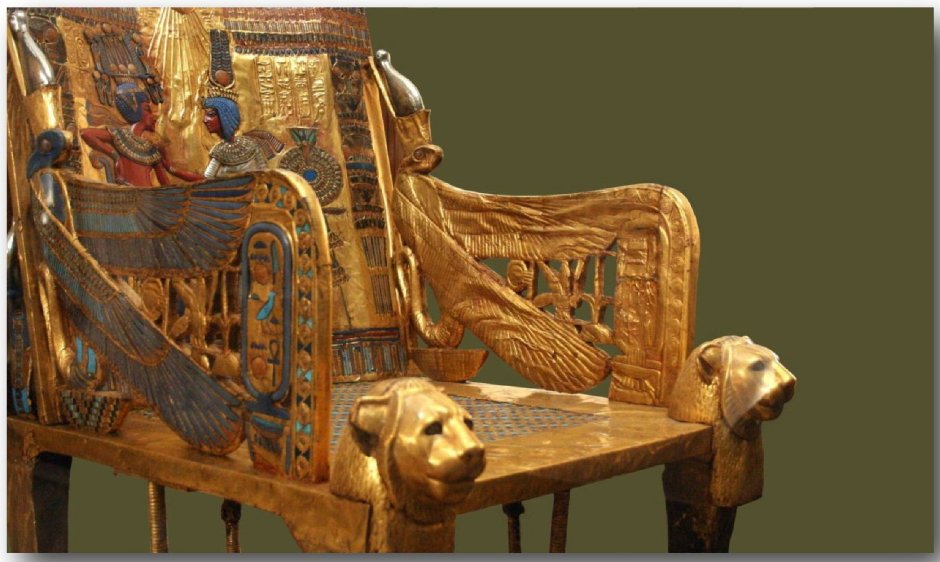 Древний Египет золотой трон Тутанхамона