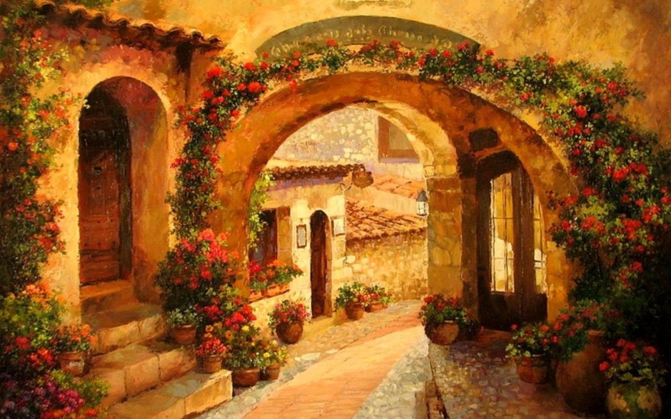 Картины Paul guy Gantner Дворики