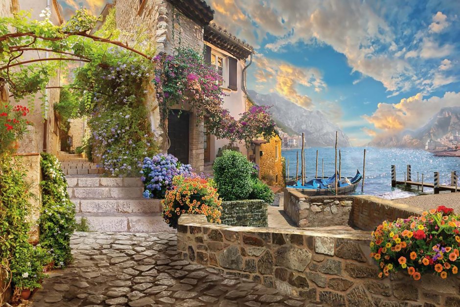 Фреска город