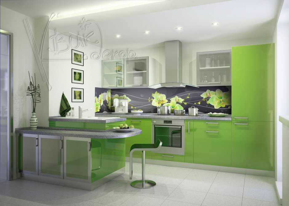 Кухни салатовые