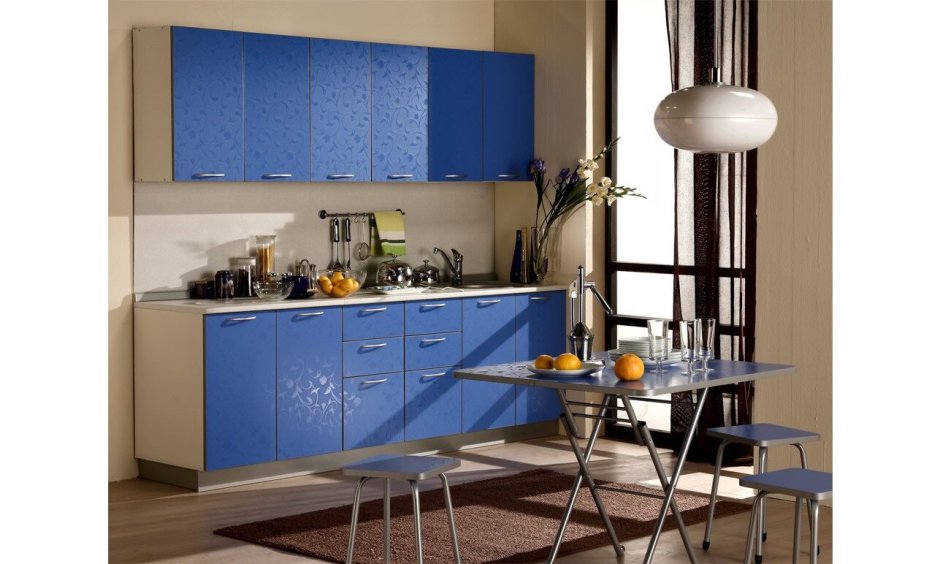 Синий кухонный гарнитур