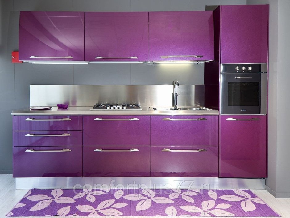 Кухонный гарнитур сиреневый