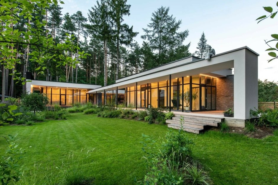 Современный одноэтажный дом