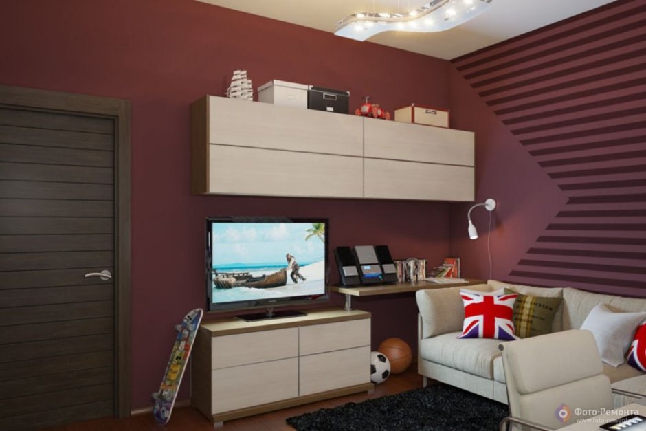Телевизор в интерьере детской комнаты