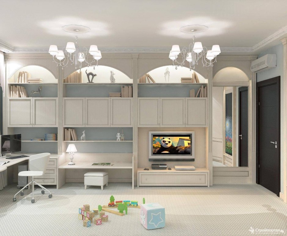 Зона ТВ В детской комнате 2022