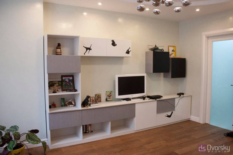 Стенка для детской комнаты с телевизором