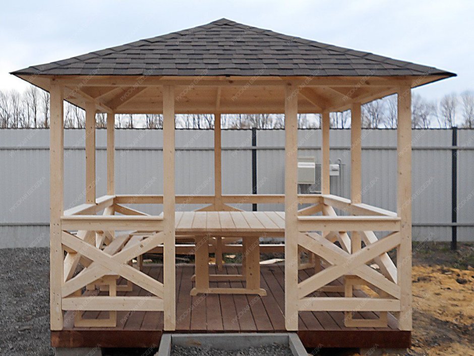 Проект деревянной беседки 4на4