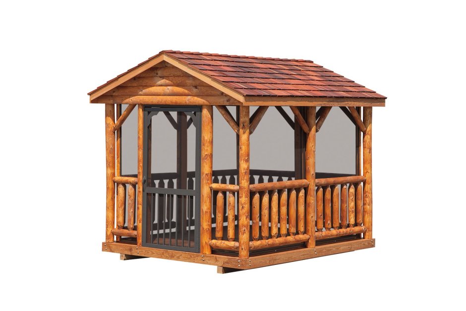 Беседка из бревна