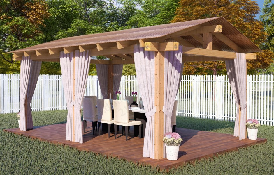 Деревянная беседка Роял Марин