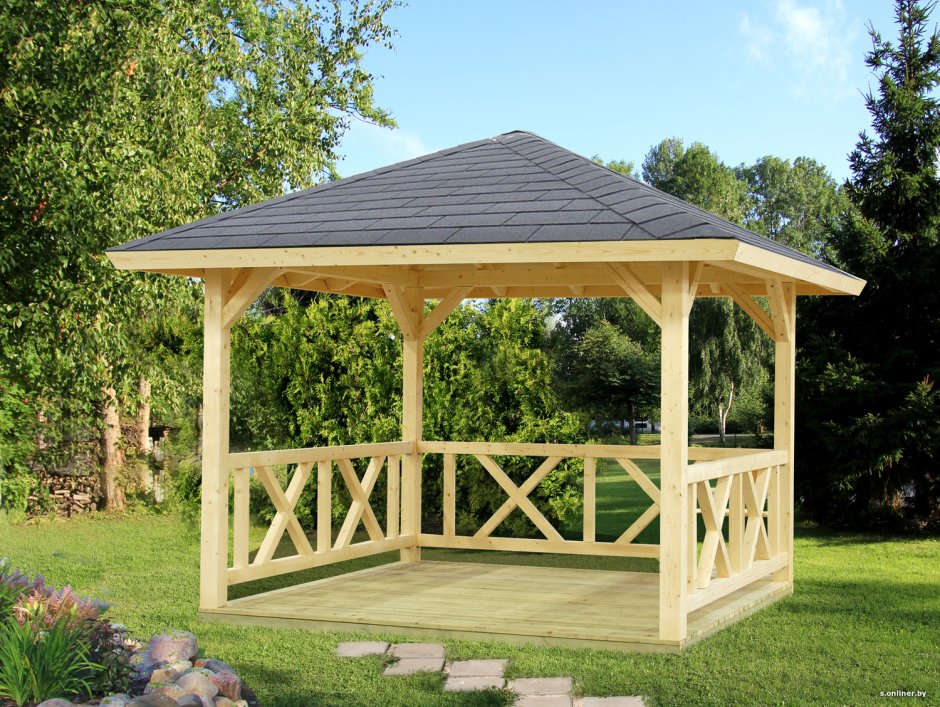 Wood Gazebo деревянные беседки 3*3
