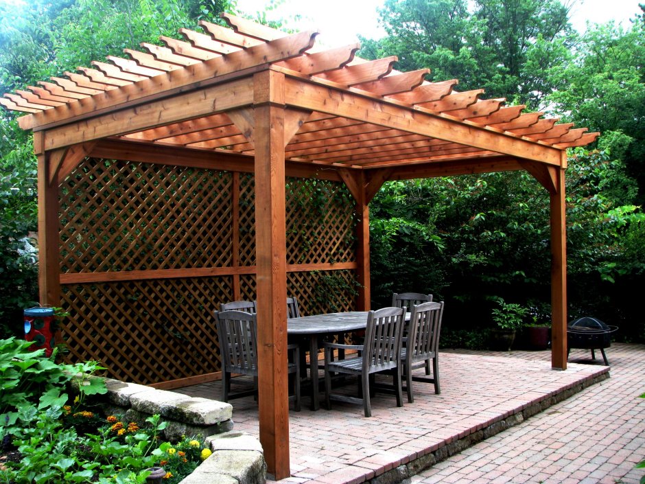 Пергола деревянная для беседки